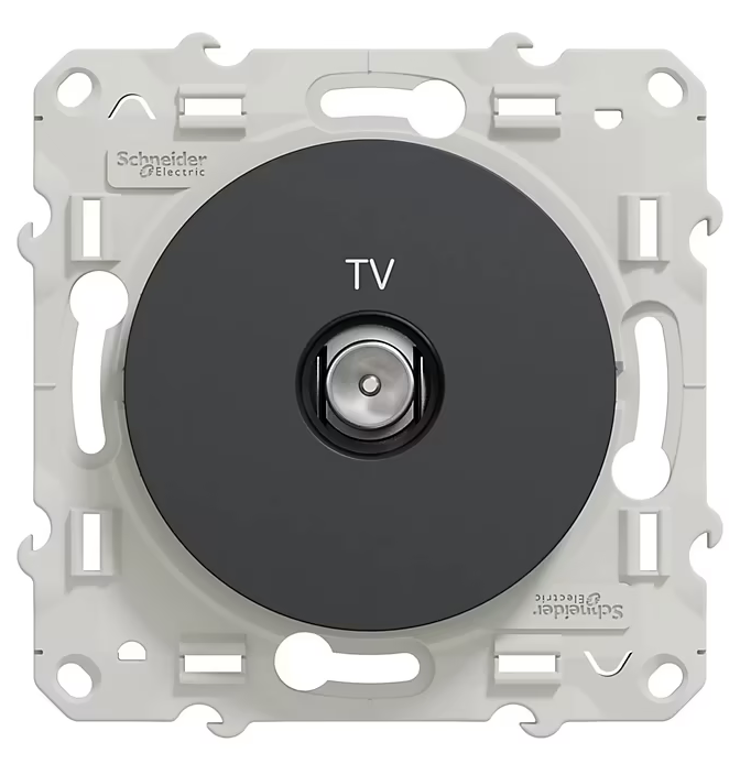 Mécanisme prise TV Schneider Electric Odace anthracite