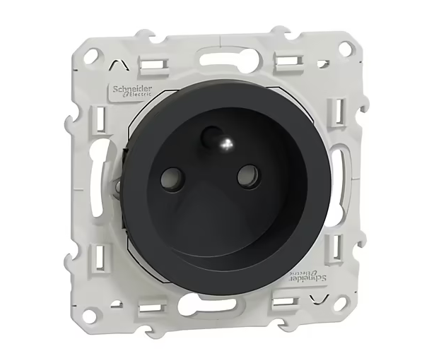 Mécanisme prise avec terre Schneider Electric Odace anthracite