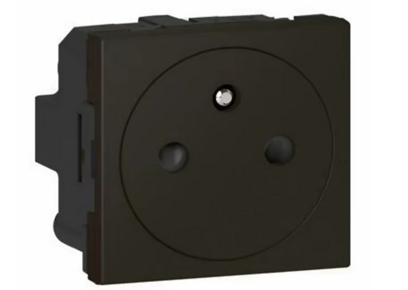 Mécanisme prise affleurante Legrand Mosaïc noir