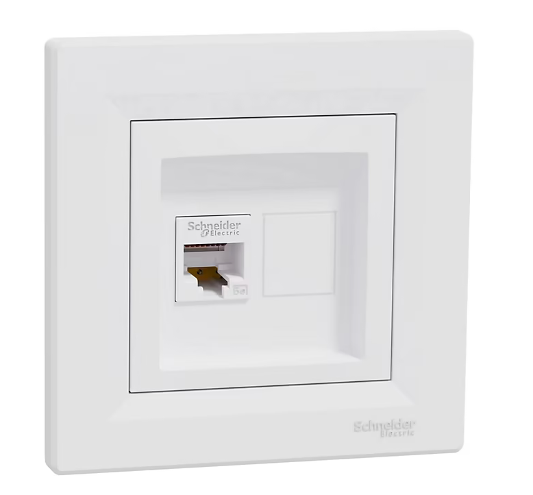 Prise RJ45 complète Schneider Electric Asfora blanc