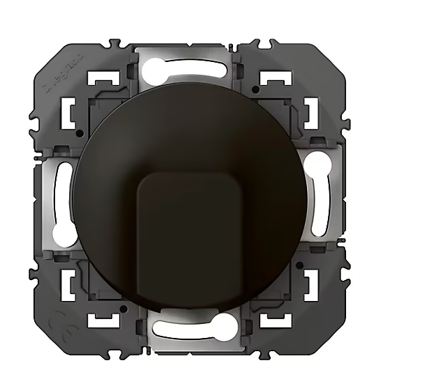 Prise sortie de câble Legrand Dooxie noir carrée