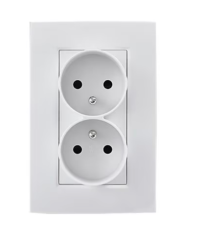 Prise double 2 pôles + terre Colours Kalya monoposte