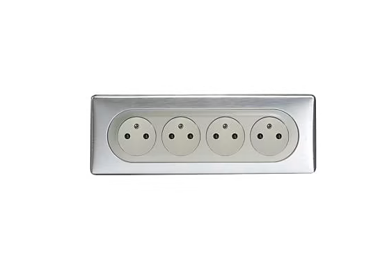 4 prises pré-câblées Legrand Céliane aluminium