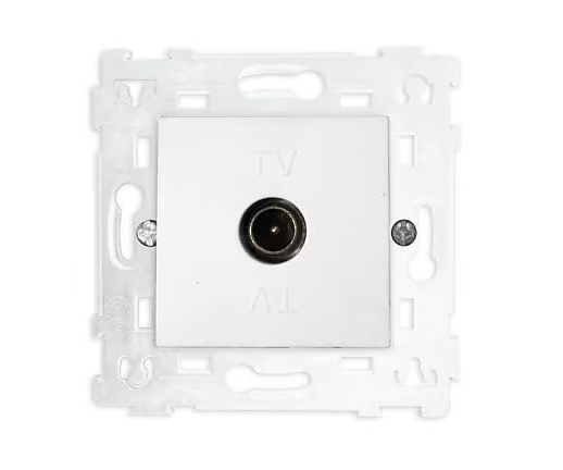 Mécanisme de prise TV Colours Kalya blanc glossy