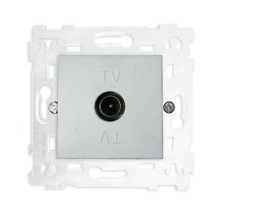 Mécanisme de prise TV Colours Kalya métallisé