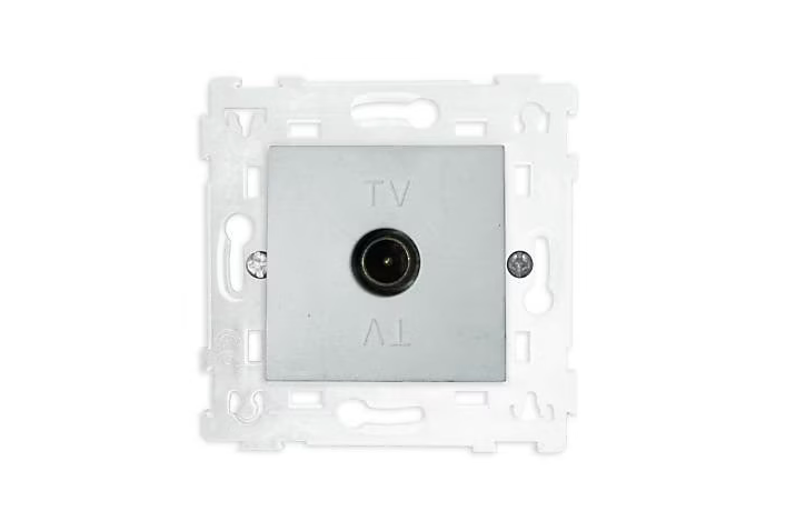 Mécanisme de prise TV Colours Kalya métallisé