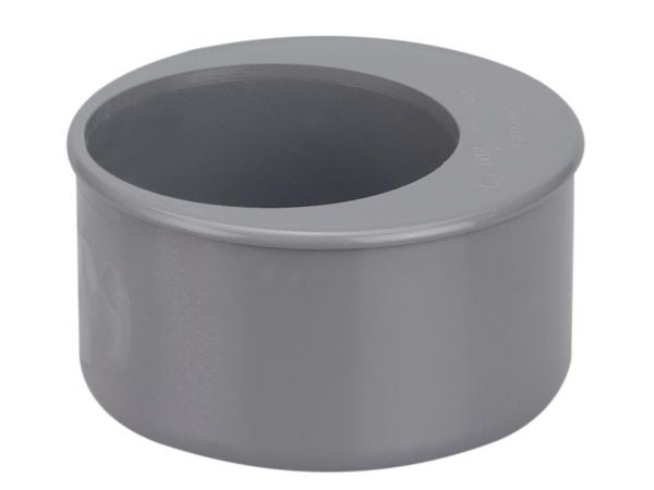 Tampon de réduction PVC NF mâle-femelle Ø 125 x 100 mm gris