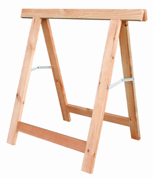 Tréteau professionnel en bois de pin traité L. 75 x l. 75 x h. 72 cm 2,3 kg
