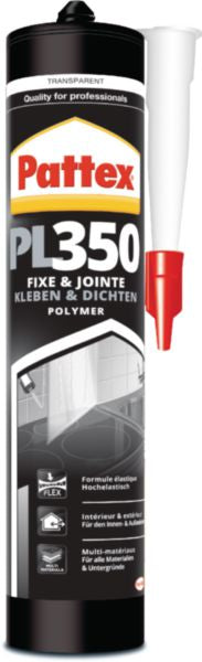Colle-joint PL350 translucide pour intérieur et extérieur cartouche de 300ml