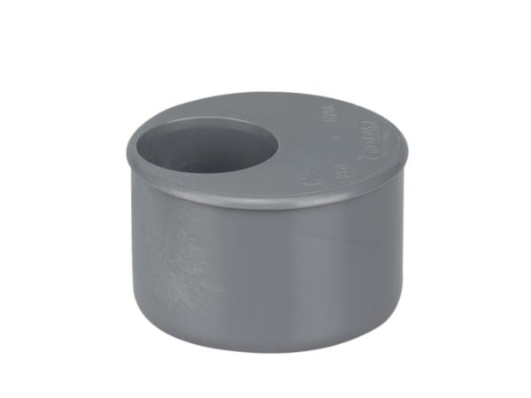 Tampon de réduction PVC NF mâle-femelle Ø 80 x 40 mm gris
