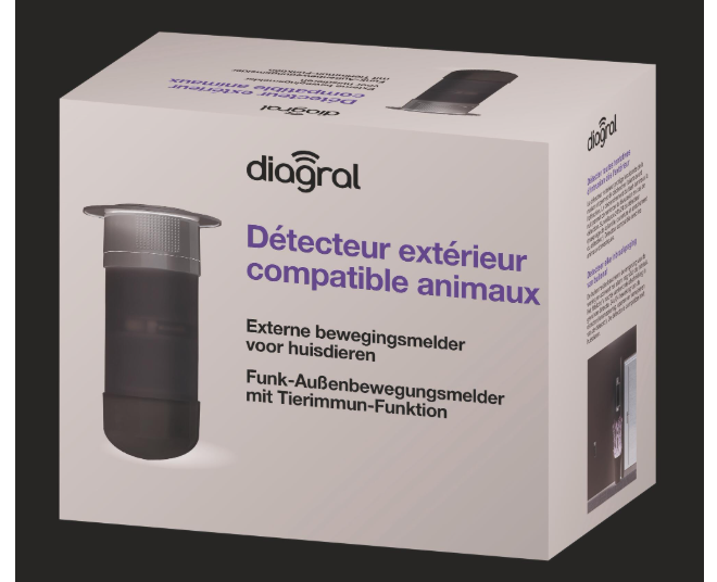 Détecteur extérieur compatible animaux DIAG31BPX, DIAGRAL