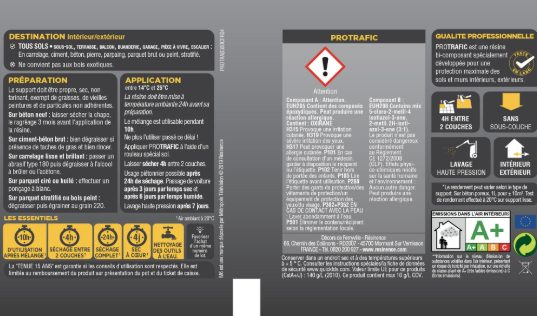 Peinture sol Protrafic RESINENCE, blanc satiné, 0.3 l