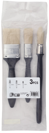 Lot de 3 pinceaux pour peindre toute surface