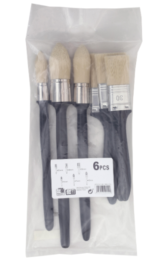 Lot de 6 pinceaux pour peindre toute surface