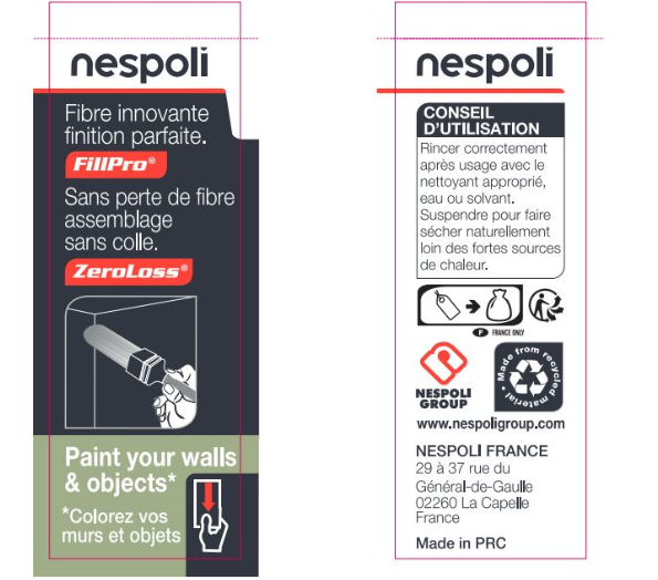 Pinceau conique pour peindre un radiateur, 21 mm NESPOLI