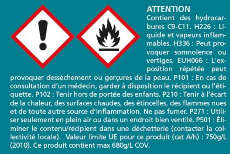 Sous-couche et teinte parquet bois Chêne moyen V33 marron 2.5 L