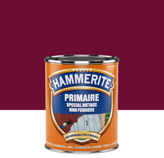 Primaire HAMMERITE Métaux non ferreux rouge 750ML