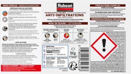 Revêtement d'étanchéité Waterproof toiture RUBSON 1 kg