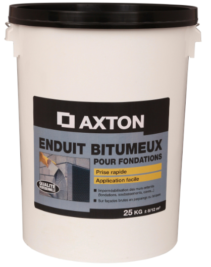 Enduit de fondation AXTON 25 kg noir