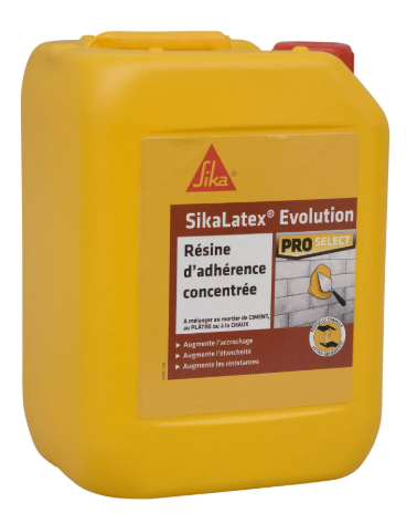 Résine d'adhérence concentrée pour mortier SIKA Sikalatex 5 l blanc