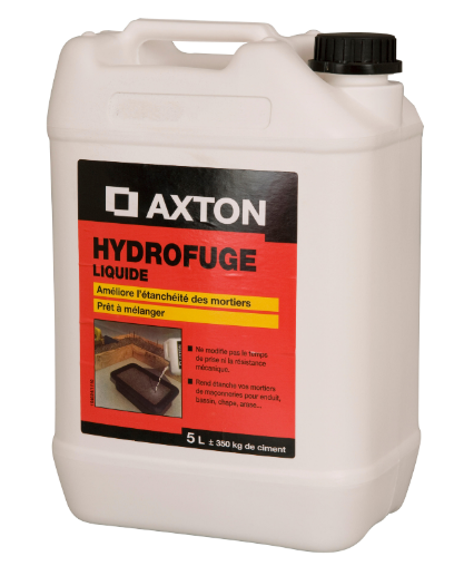 Hydrofuge pour mortier AXTON 5 l blanc