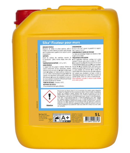 Fixateur pour mur SIKA 5 L blanc