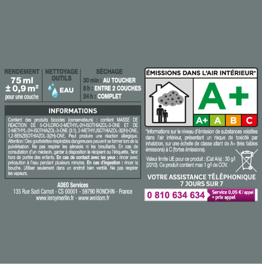 Peinture mur, boiserie banana 6 mat LUXENS Biosourcée 75ml