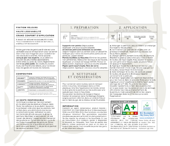 Peinture mur, boiserie, radiateur rose matinal velours ENVIE Biosourcée 2L