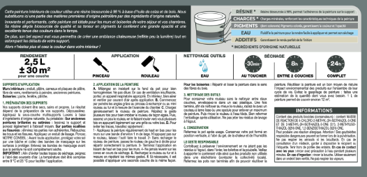 Peinture mur, boiserie denim 1 mat LUXENS Biosourcée 2.5L