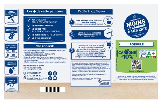 Peinture mur vert comic mat RIPOLIN Intérieur 0.5L