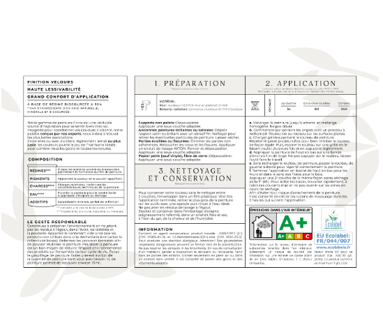 Peinture mur, boiserie, radiateur vert fume velours ENVIE Biosourcée 0.5L