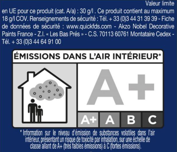 Peinture mur, bois bleu d’encre mat DULUX VALENTINE Crème de couleur 0.03l