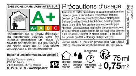 Testeur peinture mur, boiserie, radiateur vert nobile mat RIPOLIN Intérieur 0.07
