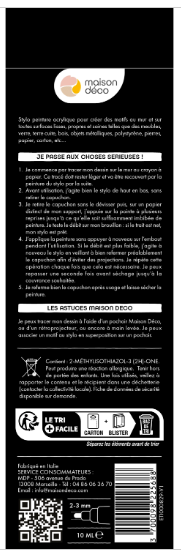 Peinture mur noir satin MAISON DECO 0.01L