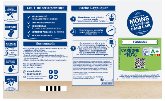 Peinture mur bleu madura mat RIPOLIN Intérieur 0.5L