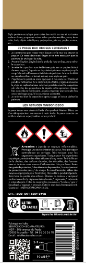 Peinture mur or brillant MAISON DECO 0.01L