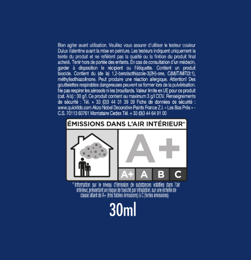 Testeur peinture éclipse mur / boiserie / radiateur DULUX VALENTINE Crème de couleur