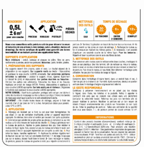 Peinture mur, boiserie fjord 1 satin LUXENS Intérieure 0.5L