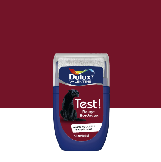 Peinture mur, bois rouge bordeaux satin DULUX VALENTINE Crème de couleur 0.03l