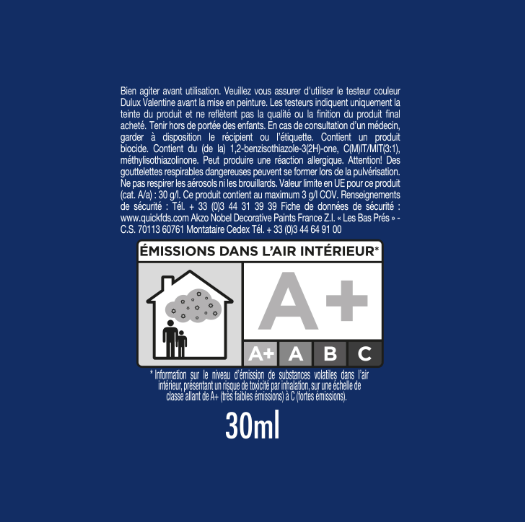 Peinture mur, bois havane satin DULUX VALENTINE Crème de couleur 0.03l