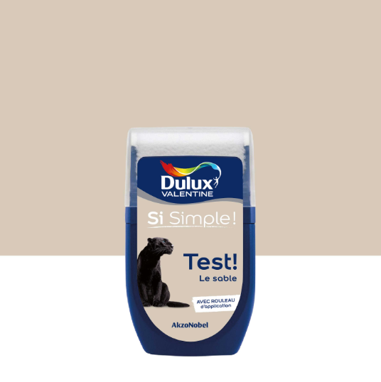Peinture mur, boiserie sable satin DULUX VALENTINE Si simple ! 0.03L