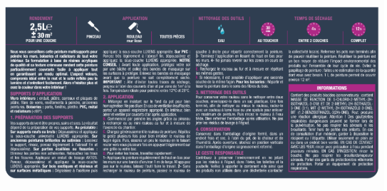 Peinture mur, boiserie, radiateur granit 4 velours LUXENS , 2.5L