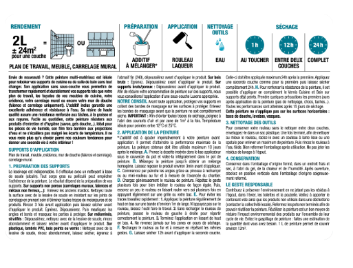 Peinture carrelage, meuble, crédence granit 2 satin LUXENS Cuisine et bain 2L
