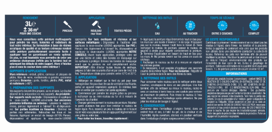 Peinture mur, boiserie, radiateur granit 3 mat LUXENS , 2.5L+20% gratuit