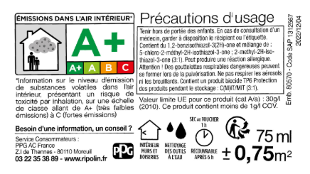 Testeur peinture mur, boiserie, radiateur vert comic mat RIPOLIN Intérieur 0.075