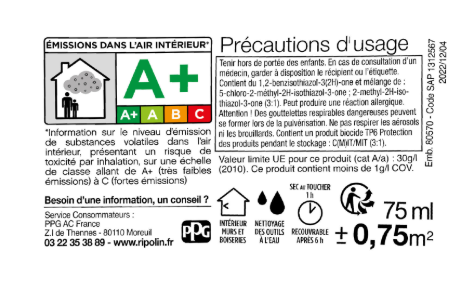 Testeur peinture mur, boiserie, radiateur vert gaspésie velours RIPOLIN Intérieur