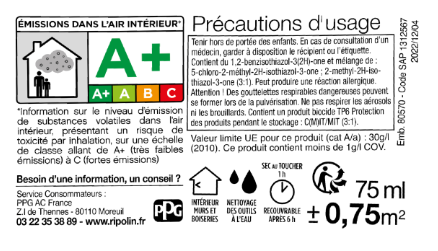 Testeur peinture mur, boiserie, radiateur vert armerie satiné RIPOLIN Intérieur
