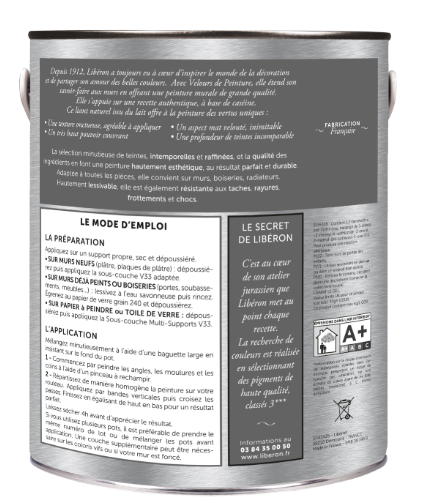 Testeur peinture mur, bois gris gustave III LIBÉRON Velours de peinture® 0.125l