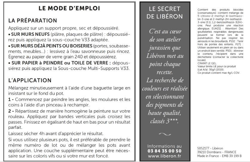 Peinture mur et plafond rouge cardinal velours LIBÉRON Velours de peinture® 2.5l