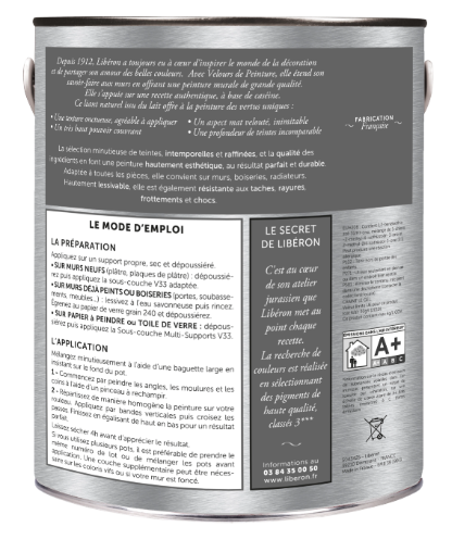 Peinture mur et plafond brun caviar velours LIBÉRON Velours de peinture® 2.5L
